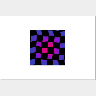 Checker Board - Bi Pride Posters and Art